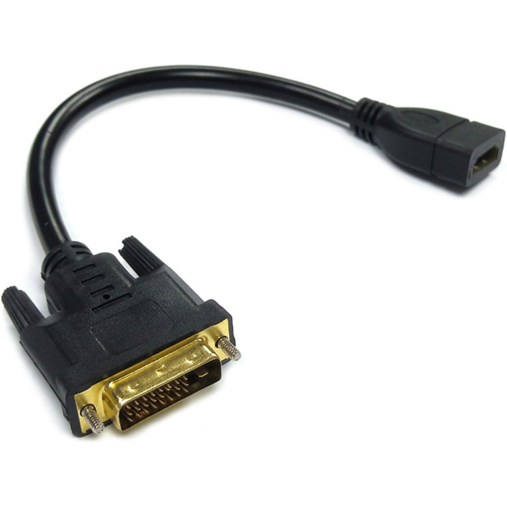 【送料無料】HDMI DVI 変換ケーブル 30cm HDMI メス - DVI 24+1 オス 双方向伝送 1080P 金メッキコネクター テレビ、ディスプレイモニター、プロジェクター、パソコン、ゲーム機、各種メディアプレーヤーなどの接続