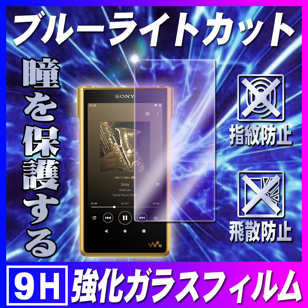 Sony WM1꡼ ޥNW-WM1ZM2֥롼饤ȥåȶ饹 վݸե 饹ե ѻ  ɽ̹ 9H ȳ0.3mmΥ饹 2.5D 饦ɥåù վ饹ե