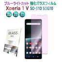 Xperia 1 V SO-51D SOG10 エクスペリア ワン マーク5 ブルーライトカット強化ガラス 液晶保護フィルム ガラスフィルム 耐指紋 撥油性 表面硬度 9H 業界最薄0.3mmのガラスを採用 2.5D ラウンドエッジ加工 Xperia 1 VI エクスペリア ワン マーク6 送料無料