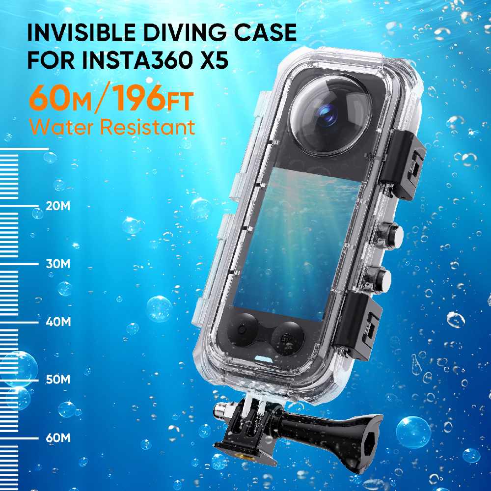 【送料無料】insta360 X5用 防水ハウジングケース ダイブハウジング 防水 防塵 保...