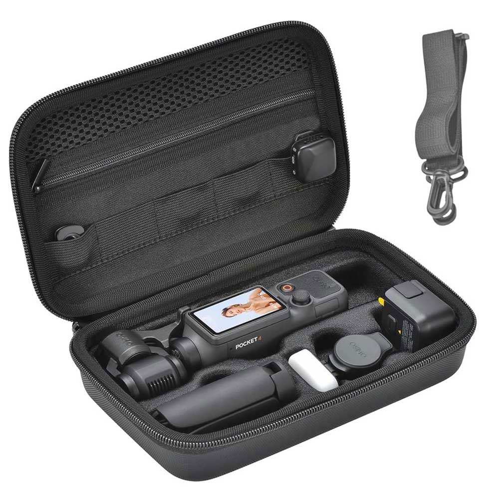 Rakuten - Osmo Pocket 4/Pocket 3/Xtra Muse 対応 本体＆アクセサリー収納ケース PU 防水 バッグ 全面保護 耐衝撃/ショルダーストラップ 付き 全面保護 オズモポケット4大容量防塵耐衝撃収納キャリーバッグ pocket 4アクセサリーアウトドア・旅行用 送料無料