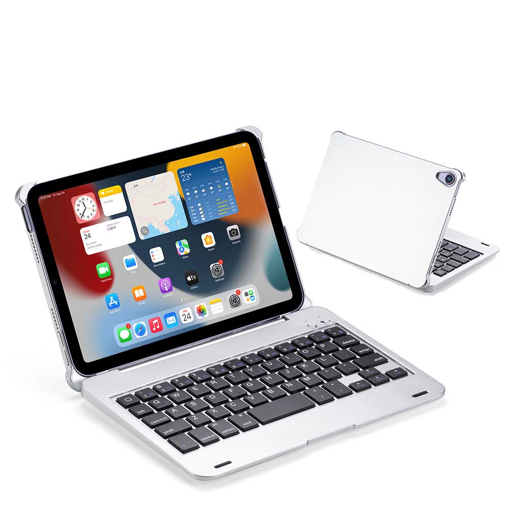 iPad mini 7 A17 Pro / iPad mini6 2021 Bluetooth キーボード ケース カバー ノートPC 変身 リモートワーク 在宅勤務 ブルートゥース アイパッドミニシックス 送料無料 pcatec-10004124 pcatec サンプル画像2