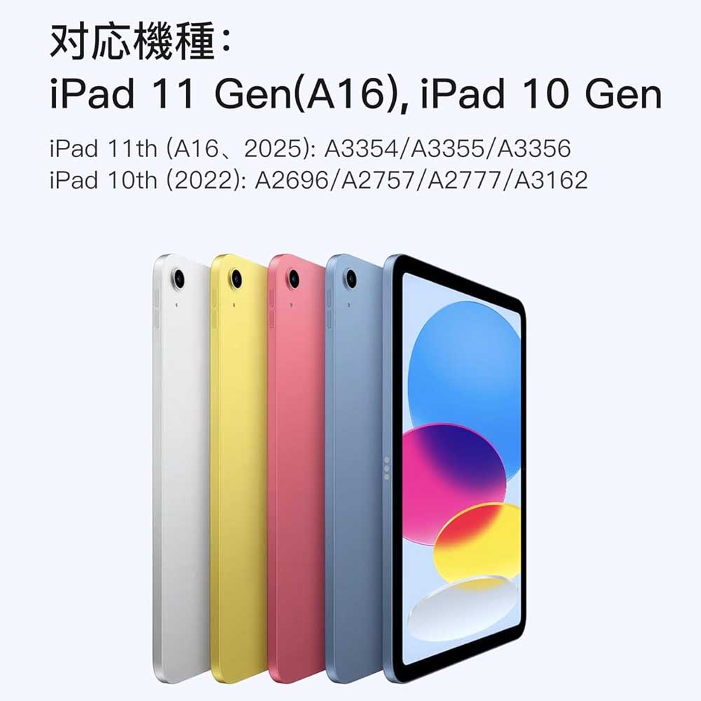 iPad A16 2025 / iPad 10.9インチ 第10世代 マジックキーボード ワイヤレス bluetooth タッチパッド キーボード カバートラックパッド搭載 RGB 7色バックライト 磁気吸着 リモートワーク pcatec-10006177 pcatec サンプル画像2
