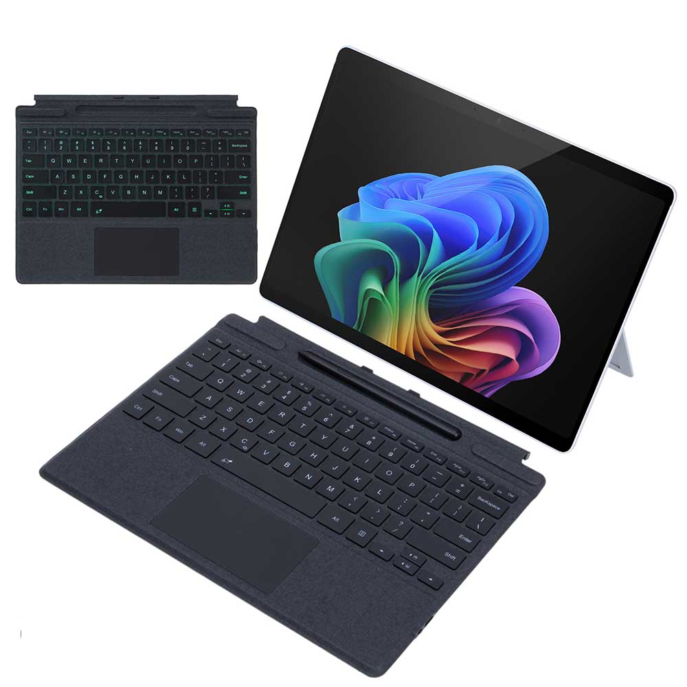 Surface Pro キーボード Surface Pro 8/X/9/10/11 通用 超薄スリム Bluetoothスマートキーボードトラックパッド付き ワイヤレス キーボード 7色バックライトキーボード タイプカバー サーフェイス プロ Surface Pro8/X/9/10/11 通用 送料無料