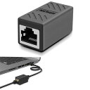 【送料無料】 LANケーブル 延長コネクタ cat7 cat6 RJ45 中継コネクタ ギガビット対応ブラック繋ぐ便利な延長中継 LANアダプタ LAN(メス)-LAN(メス)(2)