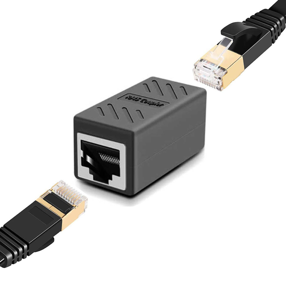 【送料無料】 LANケーブル 延長コネクタ cat7 cat6 RJ45 中継コネクタ ギガビット対応ブラック繋ぐ便利な延長中継 LANアダプタ LAN(メス)-LAN(メス)