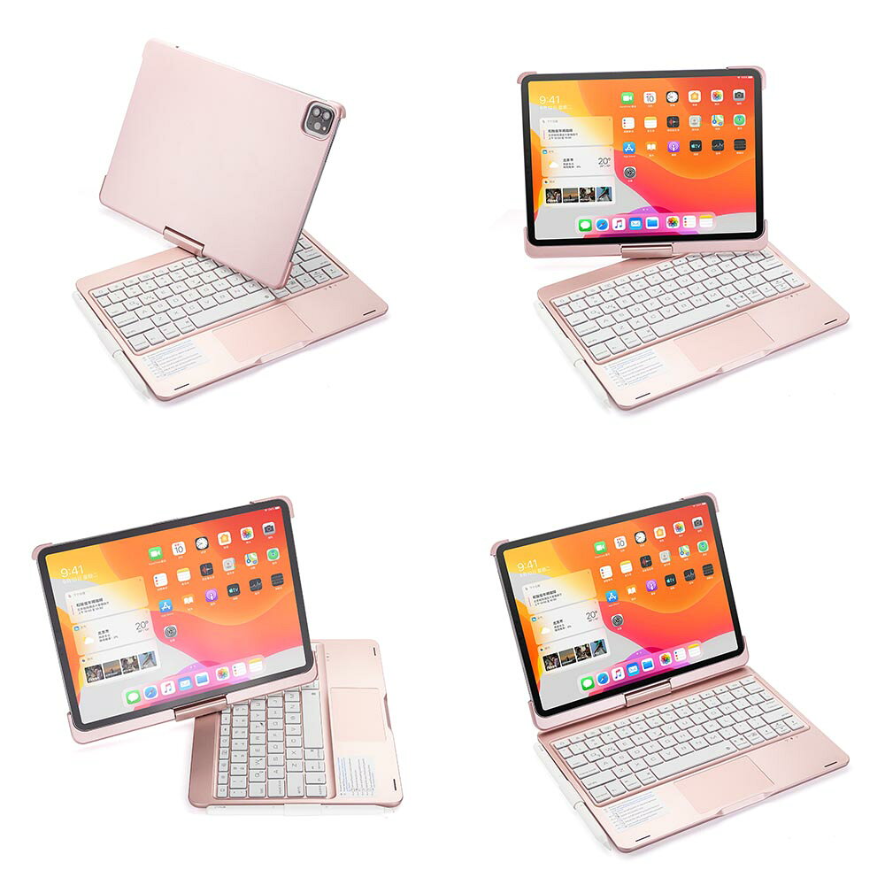 iPad Air5 Air4 Pro11 4G(2020) A2228 A2068 対応 タッチパッド キーボード カバー 360°回転仕様 バックライト ワイヤレス bluetoothキーボード リチウムバッテリー内蔵 人気 リモートワーク最適 在宅勤務 アイパッド エアー プロ 送料無料 pcatec-10003111 pcatec サンプル画像2