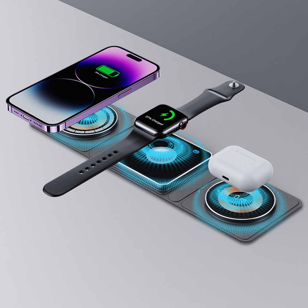 15W��® �磻��쥹���Ŵ� �ޥ��ͥå� magsafe���Ŵ� 3in1�����޾��� iPhone/iWatch/AirpodsƱ������ iWatch ���Ŵ� �֤��������� �ޥ������ս��Ŵ� iPhone 15/14 /13/12/11/���åץ륦���å�/Aripods�� �������� ι�� USB-C&C�����֥�/���� ����� ���ťѥå� ����̵��