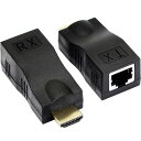 HDMIエクステンダー HDMI to RJ45 HDMI延長器 HDMI送受信機 TX/RX 2点セット 4K2K 10m迄1080P 30m迄 3D CAT 5E/6LANイーサネットアダプタ コネクタ インターネット ケーブル 4K2K 10m迄1080P 30m迄対応 商品説明 LANケーブル2本(別売り)を使用し、低コストにHDMIを敷設できます。 最大で30mの延長が可能です。（CAT-6ケーブル使用時） サポート解像度：480p、576p、720p、1080p、1920x1200、4k x2k 商品仕様 ACアダプタなどの電源が不要 HDMI 30M延長機 最大1080P、4k X 2k、3D、各種音声フォーマット、HDCPに対応しています。 1.送信機の HDMIコネクタを HDMI入力ソース（HD DVD、PS3、STBなど）に接続します。 2.1つのcat-5e/6ケーブルを送信機の出力と受信機の入力の両方に接続します。 3.レシーバーの HDMIコネクタを HDMIディスプレイに接続します。 商品内容 本体アダプタ2点セット 発送方法 メール便送料無料 注意事項 代引不可HDMIエクステンダー HDMI to RJ45 HDMI延長器 HDMI送受信機 TX/RX 2点セット 4K2K 10m迄1080P 30m迄 3D CAT 5E/6LANイーサネットアダプタ コネクタ インターネット ケーブル 4K2K 10m迄1080P 30m迄対応