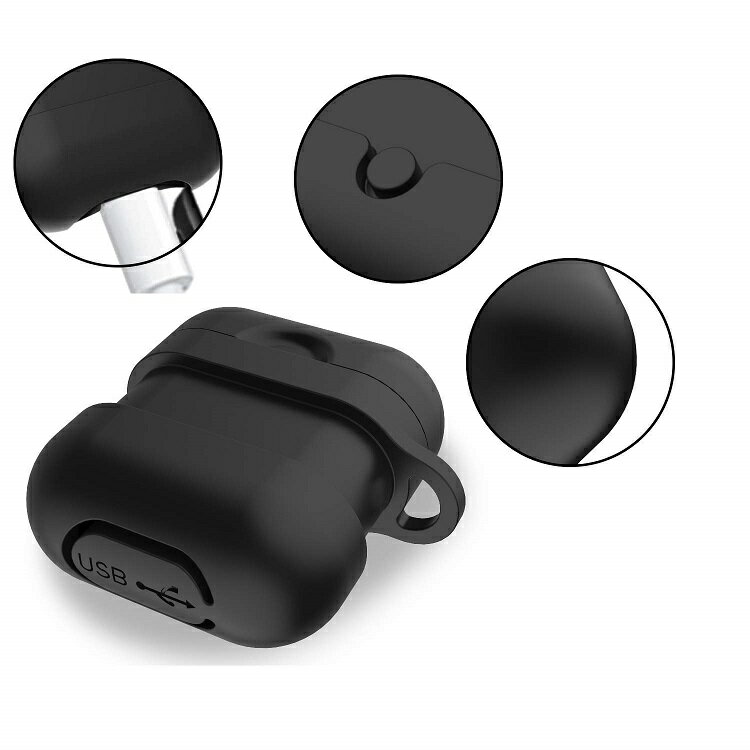 【送料無料】Apple AirPods ケース シリコンカバー エアポッズ スキンシール ネックストラップ スポーツ用ストラップ 落下保護 保護ケース