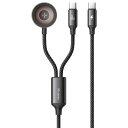 2in1 急速充電ケーブル USB-C to USB-C & iWatch磁気充電ケーブル 60W PD対応 iPhone 16 充電器 Watch充電器 ウォ...