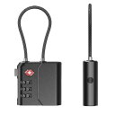 Lock finder TSAロック 海外旅行用鍵 荷物バッグ用ロック MangoTek 3桁 ダイヤル AirTag 紛失時に「探す」アプリで場所を特定できる iOS iPhone iPad 用 送料無料