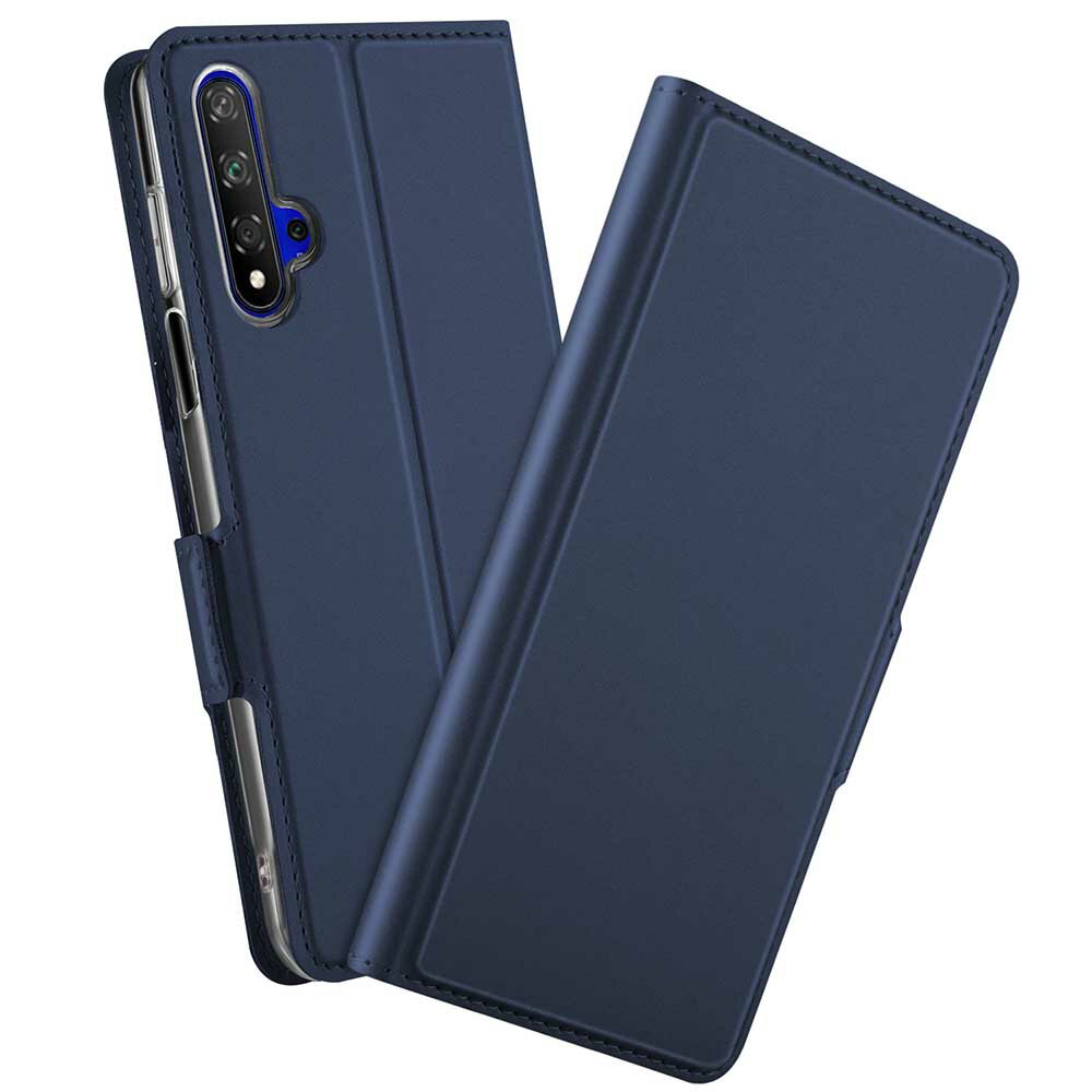 Rakuten - 【送料無料】Huawei Nova 5T 用スマホケース 手帳型ケース カバー　マグネット ベルトなし 定期入れ ポケット シンプル スマホケース