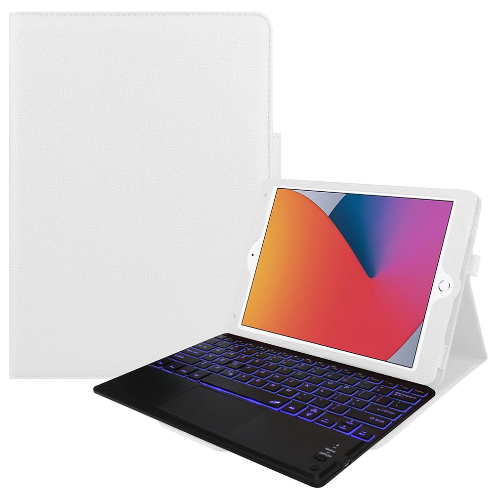 iPad 10.2 Air3/Pro10.5用 レザーケースキーボードタッチパッド付き 7色バックライト全面保護 モデル番号 A2200 A2198 A2197 A2270 A2428 A2429 A2430 など対応 リモートワーク最適 在宅勤務 pcatec-10003277 pcatec サンプル画像3