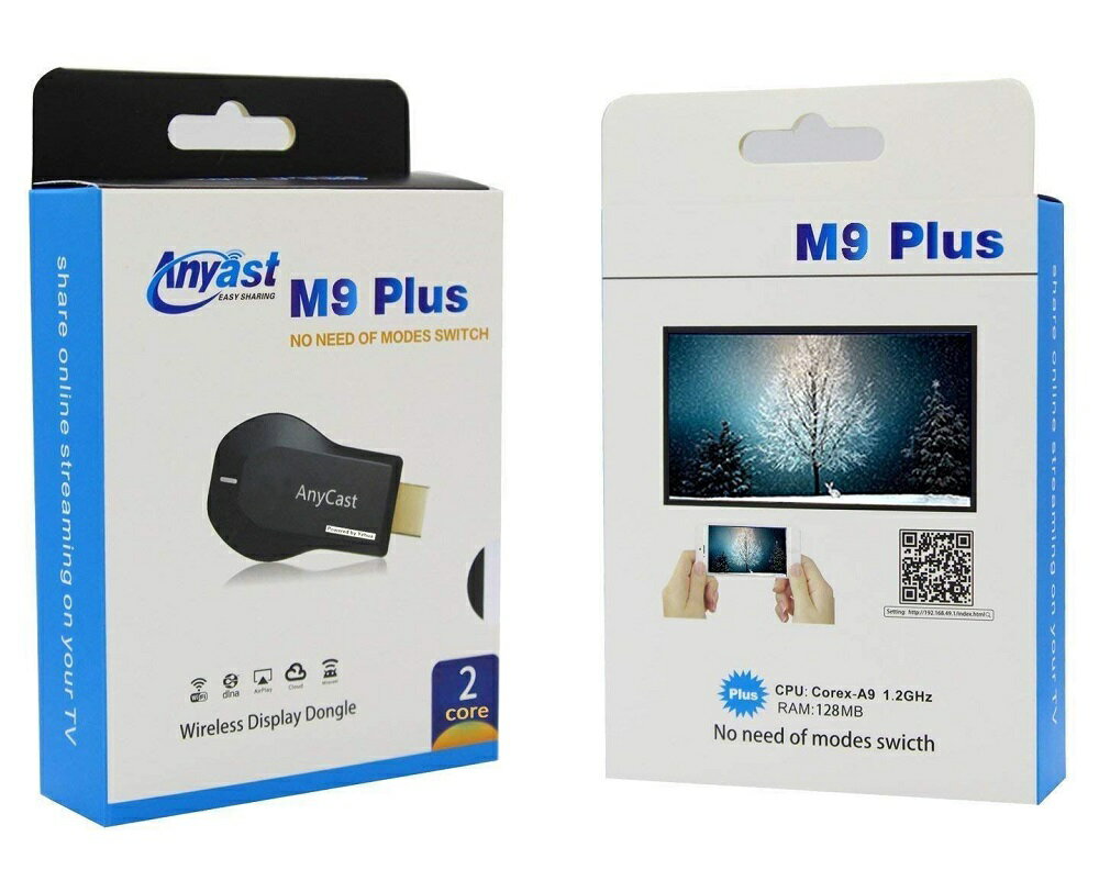 【送料無料】 HDMI ドングル レシーバー AnyCast M9 Plus WiFiディスプレイ Miracast/Airplay/DLNA対応ワイヤレスデ…