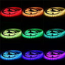 【送料無料】イルミネーション LEDテープライト 5M 150連 SMD5050 5M/150LED 　5M/300LEDテープ型 正面発光 RGB リモコン操作　カラー選択可能　切断可能