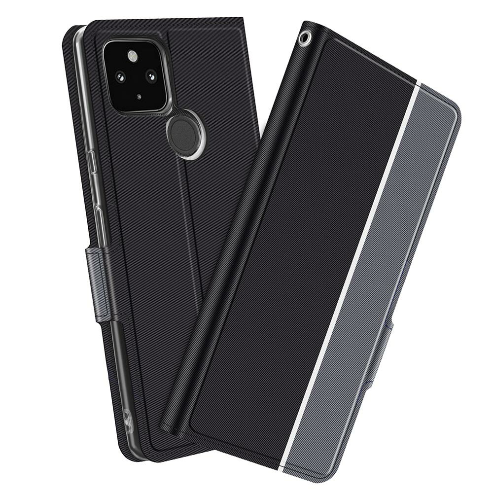樂天商城 - ピクセルファイブエー Google Pixel 5a 5G スマホケース 手帳型ケース カバー　ツートーンカラー ストラップ付き　マグネット 定期入れ ポケット シンプル スマホケース