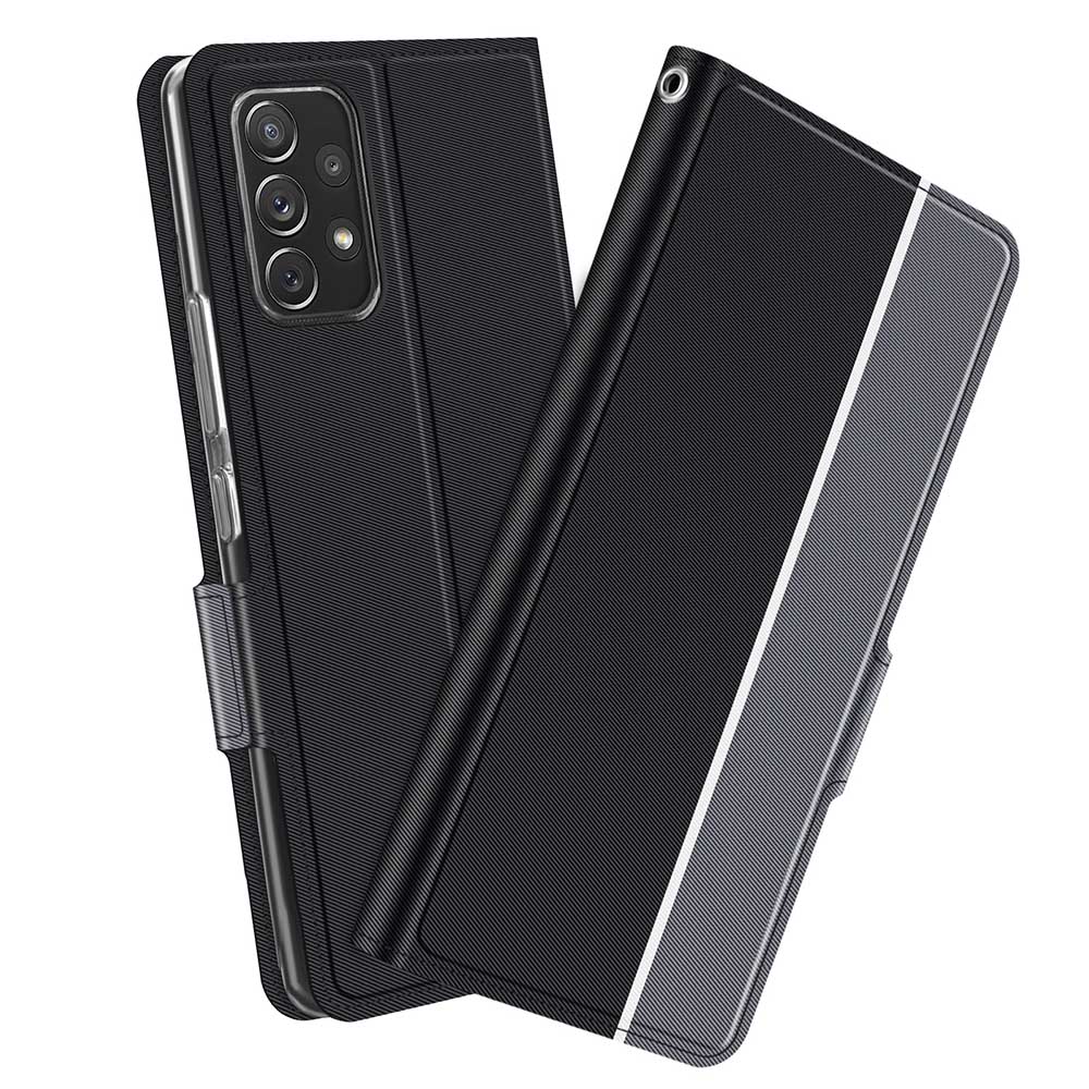 樂天商城 - Galaxy A52 5G SC-53B スマホケース 手帳型ケース カバー　ツートーンカラー ストラップ付き　マグネット 定期入れ ポケット シンプル スマホケース ギャラクシー A52ファイブジー