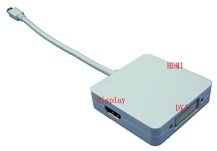 【送料無料】3in1 Mini Displayport/Thunderbolt to DVI/DisplayPort/HDMI 変換アダプタ