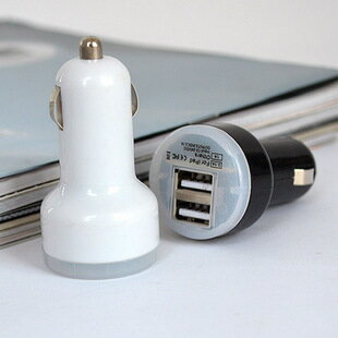 USBカーチャージャー☆シガー-USBx2口　急速充電器（ipad/スマートフォン対応）【 05P30Nov13】【P25Apr15】