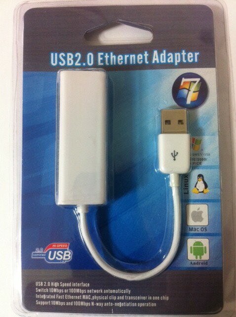 USB2.0 to LAN �Ѵ������ץ���USB2.0 Ethernet Adapter