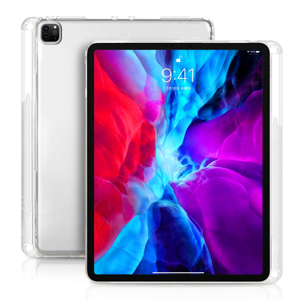 ������̵����iPad Pro12.9 2018/ 2020ǯ��ǥ������ǽ �ڥ��Ǽ���ڡ����դ� TPU���С� �Ѿ׷� Ķ���� ���� ���̥��С� ���ꥹ���� ���ꥢ