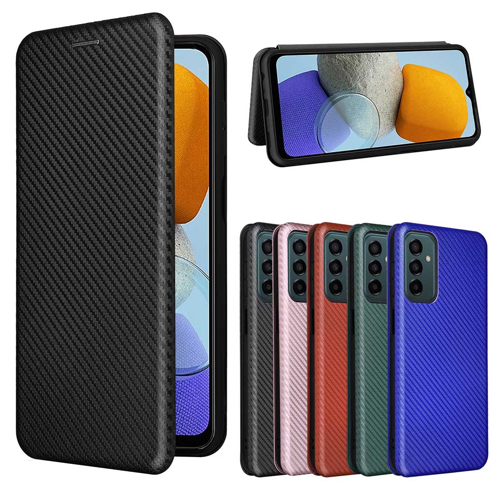 樂天商城 - Galaxy M23 5G ケース カバー 手帳型 スマホケース 薄型 カーボンデザイン 炭素繊維カバー TPU 保護バンパー 財布型 マグネット式 カード収納 落下防止 ホルダ 横開き ギャラクシー エム23 サムスン 送料無料