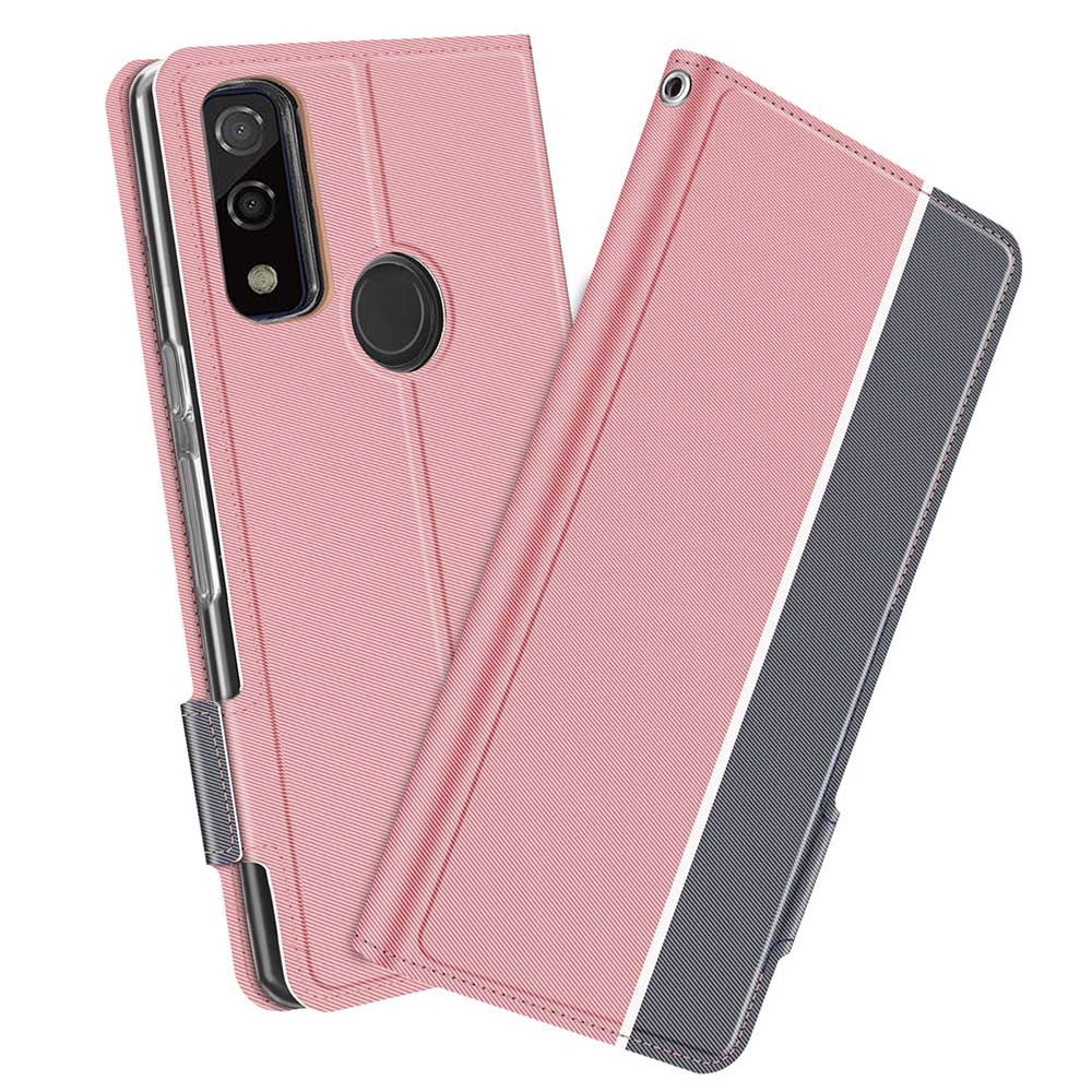 樂天商城 - arrows We（アローズ ウィー） F-51B / FCG01 スマホケース 手帳型ケース カバー　ツートーンカラー ストラップ付き　マグネット 定期入れ ポケット シンプル スマホケース