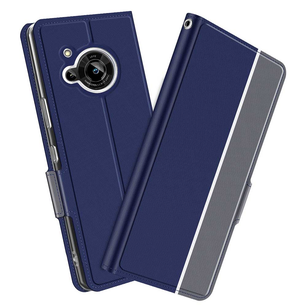 樂天商城 - AQUOS R7 SH-52C アクオスR7 ケース 手帳型 スマホケース ツートンカラー ケース カバー マグネット 定期入れ ポケット シンプル スマホケース