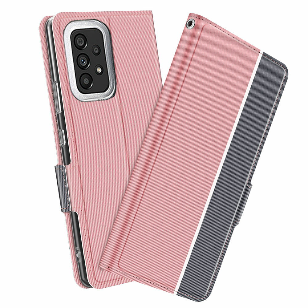 Rakuten - Galaxy A53 5G SC-53C SCG15 スマホケース 手帳型ケース カバー　ツートーンカラー ストラップ付き　マグネット 定期入れ ポケット シンプル スマホケース ギャラクシー A53ファイブジー
