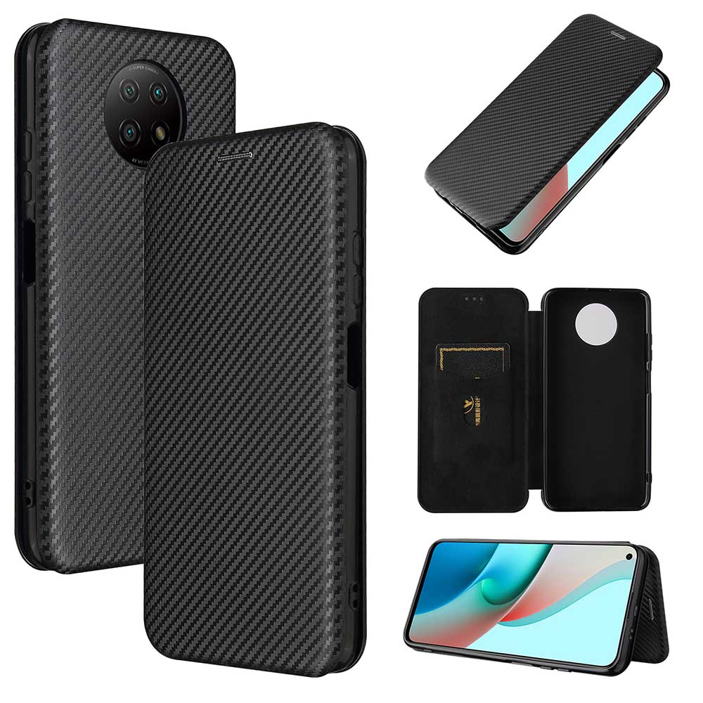 樂天商城 - Redmi Note 9T レッドミー ノート ナイン ティー ケース手帳型 薄型 カーボンファイバー 炭素繊維カバー TPU 保護バンパー 財布型 マグネット式 カード収納 落下防止 ホルダ 横開き 送料無料