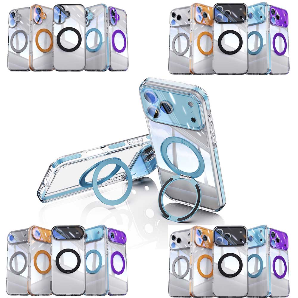 樂天商城 - iPhone 17 シリーズ用 ケース MagSafe対応 アルミリング 360°定点回転スタンド 縦横両対応 マグセーフ対応 PCハードケース 精密開口レンズフィルム枠一体保護 iphone 17 17Pro 17Air 17ProMaxスマホケース耐衝撃 黄変防止 マグネット付け 送料無料