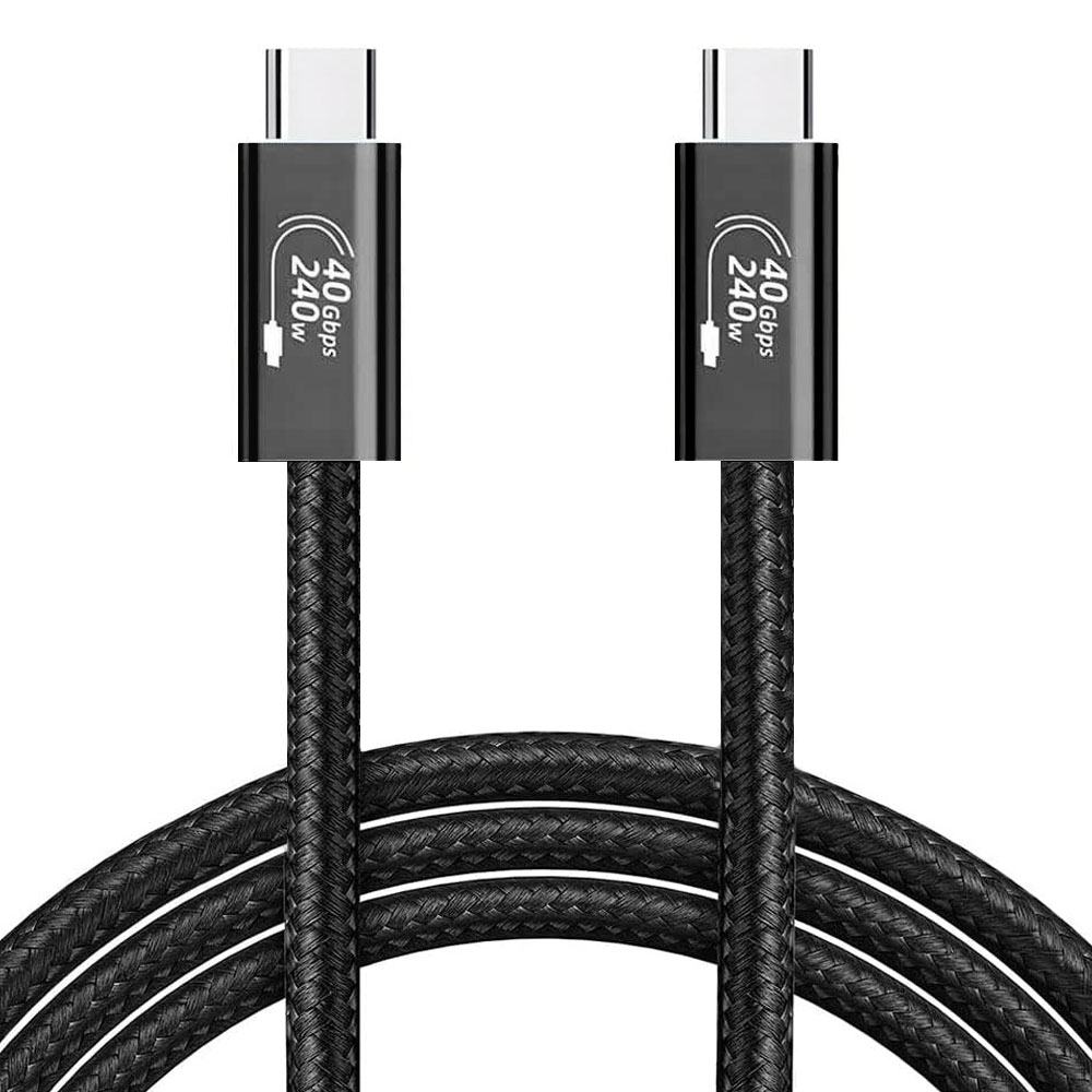 USB-C - USB-C USB4 Thunderbolt4 ケーブル 1m 40Gbps 高速データ転送 240w/5A PD対応 急速充電 8K/60Hz 超高解像度映像出力 Type-C オス to Type-C オス スマートフォン タブレット 外付けSSD HDD ノートPC 対応 送料無料