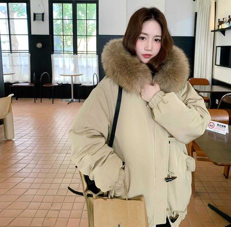 送料無料 中綿コート レディース ジャケット 中綿ジャケット　冬服ファーコート 厚手 防寒物 フェイクファーフード付き きれいめ カジュアル 秋冬 黒 無地 アウター 20代 30代 40代 韓国ファッション レディース 秋冬コート　大きめサイズ pcawaji-10003795 PC淡路 楽天市場店 サンプル画像3