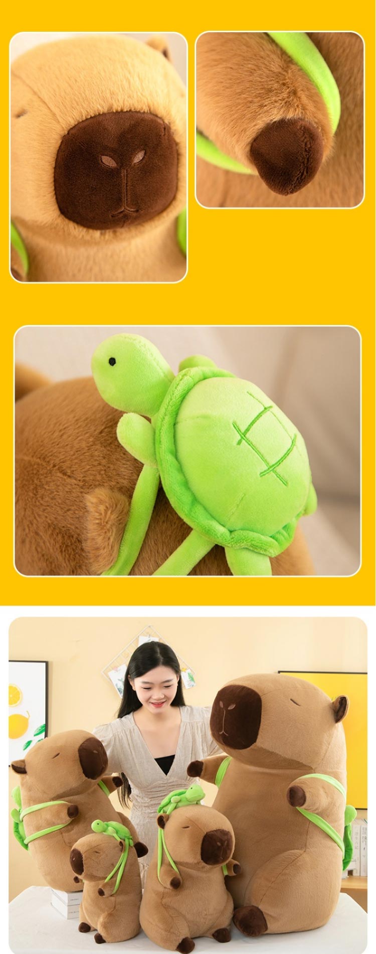 送料無料 おもしろい カピバラ ぬいぐるみ クッション かわいい グッズ お祝い プレゼント ギフト くまさん オシャレ 面白い 動物 かわいいぬいぐるみ ソフトぬいぐるみ 抱き枕 大きい 部屋飾り 動物のぬいぐるみ [2]