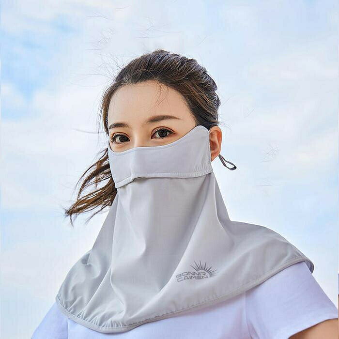 送料無料 フェイスカバー 冷感 UPF50+ 日焼け防止 マスク UVカット 紫外線対策 グッズ アイスシルク 伸縮ストレッチ素材 吸汗 ランニング フェイスマスク ネックガード 日焼け止め メッシュ 通気性 防塵　夏用 スポーツ 釣り メンズ レディース 360度フルラップ