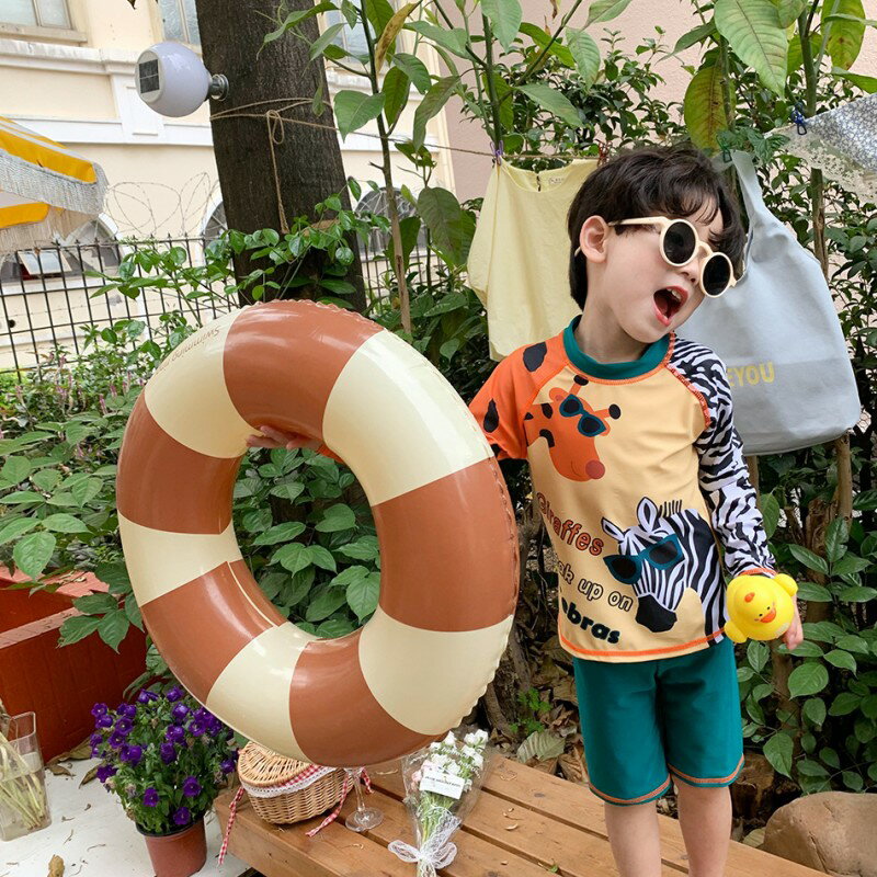 送料無料 子供水着 80~140cm 2点セット ラッシュガード 水着 キッズ 子ども用 スク...