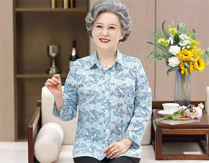 送料無料 シニアファッション レディース 長袖 ブラウス シニア Tシャツ 50代 60代 70代 80代 高齢者 服 おばあちゃん 春夏 小柄 女性 ミセス 母の日 プレゼント ギフト ゆったり 涼しい シャツ トップス pcawaji-10032488 PC淡路 楽天市場店 サンプル画像3