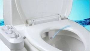 電源不要！トイレに設置できる！温水対応　温水便座　簡易シャワートイレ　おしり洗浄　ユニットバス　TEC-AB5000