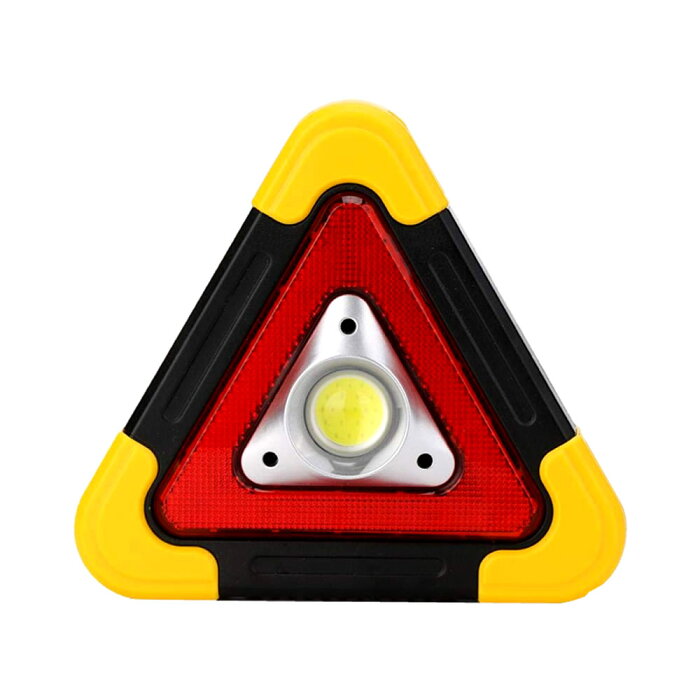 車用 LED 昼夜間兼用型　警告板 反射板 三角表示板 三角停止灯　災害 緊急時 非常時　事故防止 安全 作業灯tecc-keidled