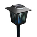 電気代0円 ソーラー 電撃 殺虫 2WAY LEDガーデンライト 防水 庭 虫退治 誘蛾灯 UV光源吸引式 殺虫器 自動点灯 tecc-mushigd[送料無料...