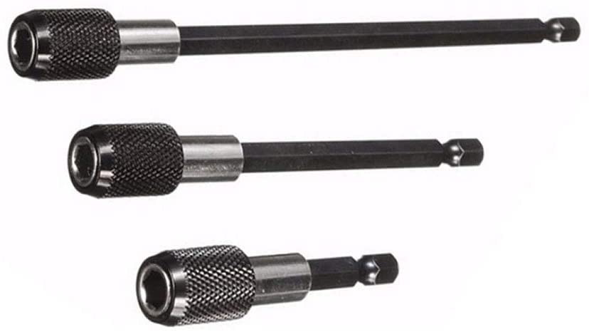 ドリル延長アダプター 3点セット 工具 木材 DIY 手作り 大工 作業 組み立て 電動ドライバー 六角 ビット tecc-enbit