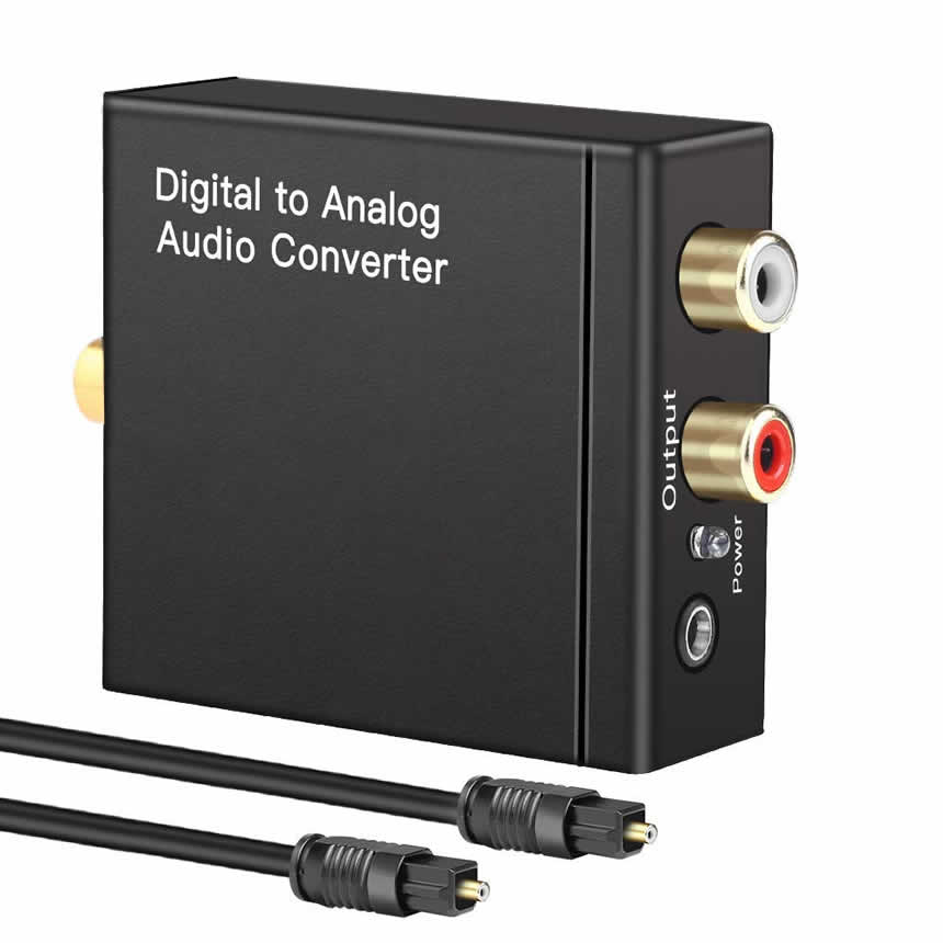 光 同軸 アナログ変換　RCA DACデジタル オーディオ コンバーター 入力 コンポジットtecc ...