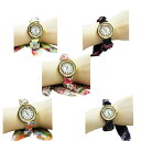 【複数割引対象品】花柄 腕時計 5種類セット ウォッチ 高級 レディース 可愛い おしゃれ 女性用 華 人気 ファッションtecc-hanawatch5set(2)