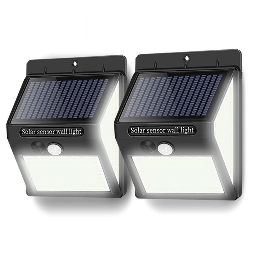 人感センサーライト 2個セット ソーラーライト 屋外 駐車場 防犯 防水 玄関 庭 屋外 140LED tec-jinkan..