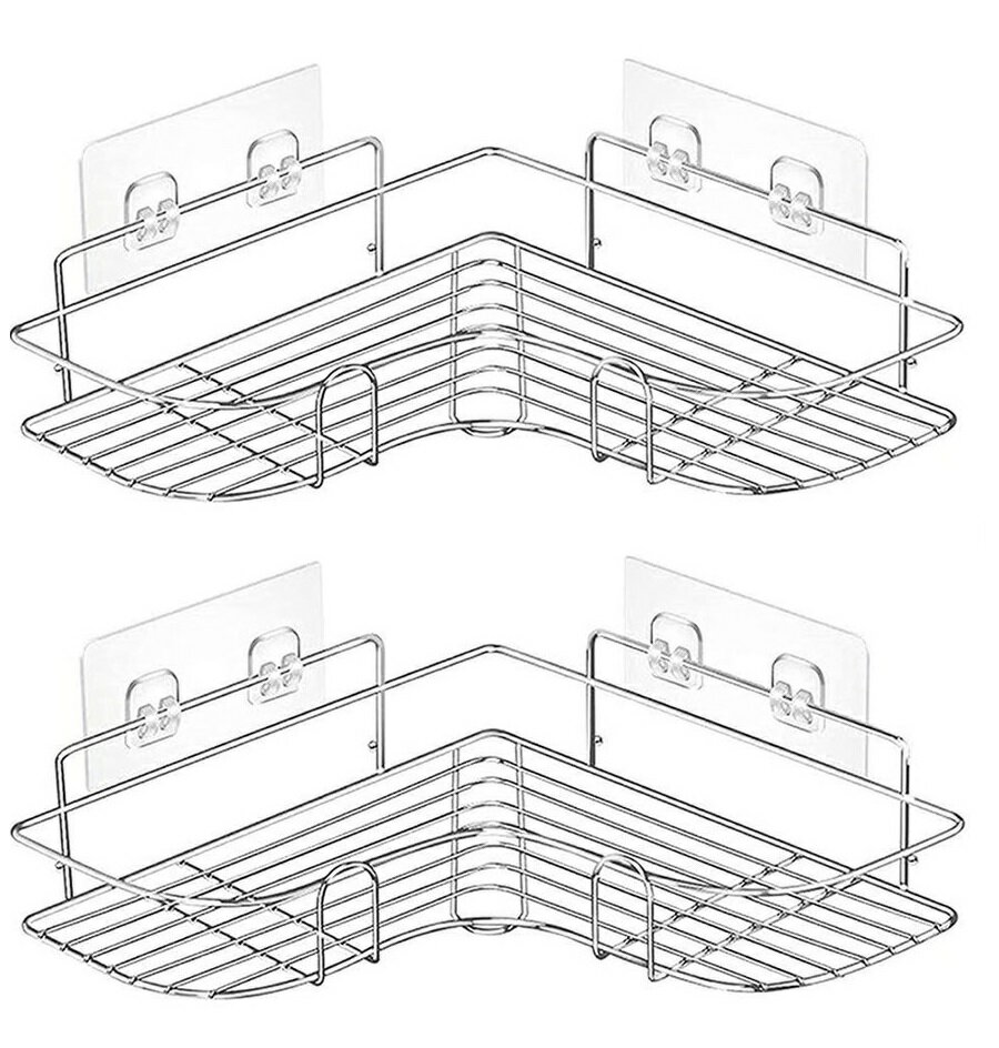 【ステンレス製浴室用ラック】お得な2個セット 高品質のSUS304ステンレススチールを採用しているので、 錆びにくく壊れにくいというメリットがあるのです。 滑らかで扱いやすいコーティングで 肌に引っかからず扱いやすので小さなお子さんも安心です。 【強力粘着固定】 専用の接着テープを利用するため、壁を傷つけずに貼り付けることができます。貼り付け型としては珍しく、約15kgもの耐荷重があり、重いものでも気軽に収納できます。 【多機能ラック】シャンプーリンスや洗顔、そしてボディーソープなどを収納するラックは非常に便利です。洗面用品のみでなく、お子様のおもちゃや掃除用品の収納にも便利です。 【水や汚れに強い】 水や汚れに強い、美しいステンレス製。 バスルームでのシャンプー置き場として利用しても 底に水がたまりにくいため水垢がつきにくいでしょう 【取り付けが簡単】 穴を開ける必要はなく、スムーズに取り付けることができます。 取り付け位置を自由に決められます。清潔感のあるシルバーカラー ※取扱説明書は付属しません。