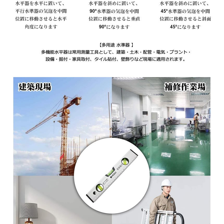 �ǥ������ʿ�� �ޥ��ͥå� ��ľ 45�� ���� ��٥� ����ѥ��� ���� ���� �Ż� DIY ���� �繩 ���� ¬�� tec-suihei02