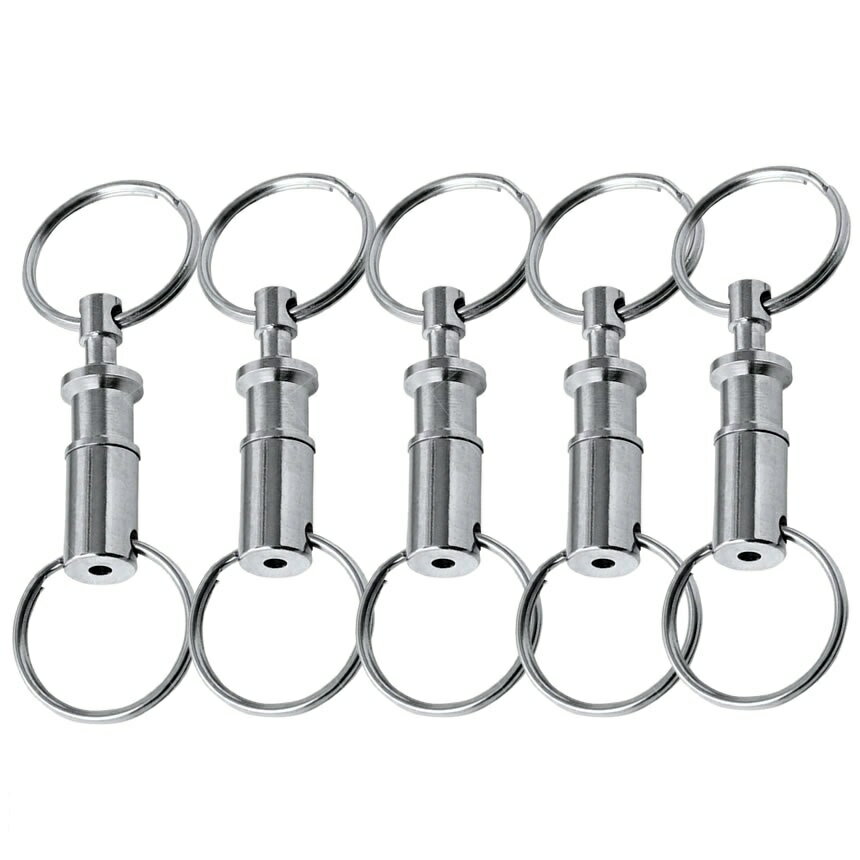 Rakuten - 着脱式 キーホルダー 5個セット キーチェーン 分離 リング 鍵 管理 切り離し コンパクト el-keyhol5set