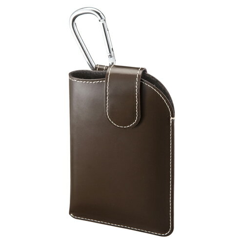 サンワサプライ 本革 スマートフォンケース レザーケース スマホケース カラビナ pda-spc8