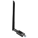 超高速通信&安定信号 無線LAN 子機 アンテナ 親機 Wi-Fi Bluetooth5.0 2in1 アダプタ usb wifi 高速 1300Mbps USB3.0 el-mlankoki(2)